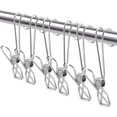 20 st Metallklädnypor, 9,5 cm Rostfria Stål Klädnypor Tvättklämmor Klädgalgar
