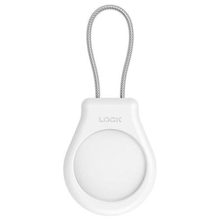 Nøkkelring med vanntett Airtag-holder - Hvit