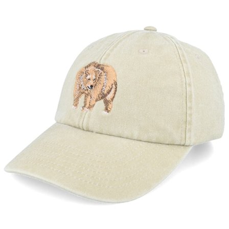 Wild Spirit - Beige unconstructed Cap - Grizzly Bear Embroidery Khaki Dat Cap / Unstructured @ Hatstore