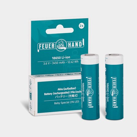 Batterier til flagermuslygte Feuerhand Battery (Baby Special 276) 18650 Li-ion, genopladelige, 3.6 V / 3500 mAh / 12.42 Wh, 2-pack