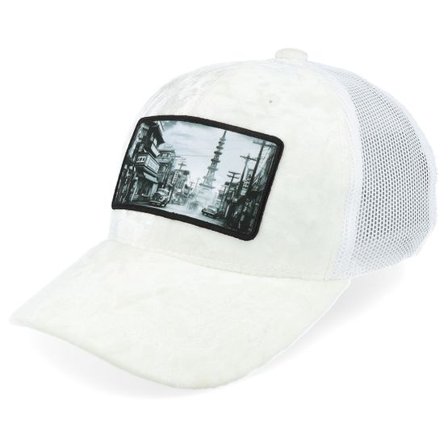 Calza Pennello - Vit trucker Keps - Kids Japan Velvet White Trucker @ Hatstore