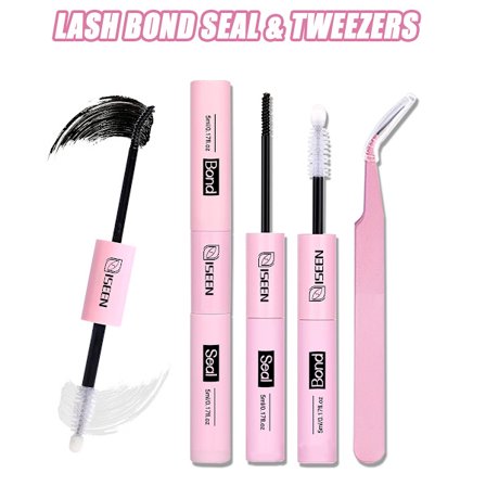 ISEEN Lash Bond and Seal 10ml för Lash Clusters Super Hold Långvarigt Irriterande ögonfranslim för gör-det-själv hemma