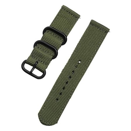 Samsung Galaxy Watch (46mm) / Huawei Watch GT klockarmband i nylon - Grön