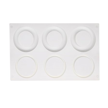 6 store og små fingerringe Fransk kageform Chokolade donut