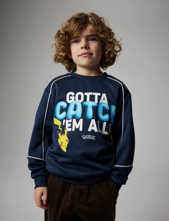 name it Nkmsidney Pokemon Nreg Poly Sweat Sky - Navy - 134-140