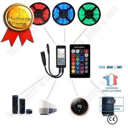 LED-sträng - TD - RGB SMD WF - 15m - 30 LEDs - Fjärrkontroll ingår