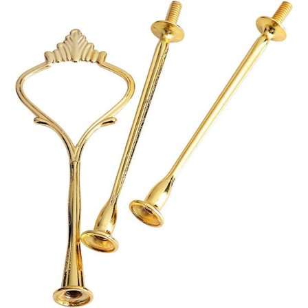 3-delt sæt lille krone multi-lags plade spyd stang plade bærer