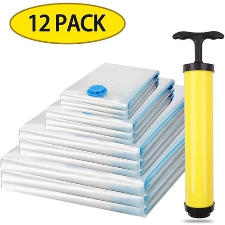 Stora Vakuumförvaringspåsar Kompressionspåsar Kompatibla med Handvakuum Pump