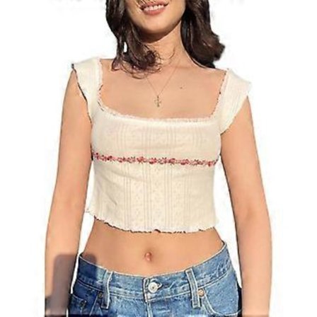 Sexy topper for kvinner, bluser, tettsittende T-skjorte, rund hals, vest, mote, ermeløs topp, genser, skjorte, klesmote, sommer, hvit M(M )