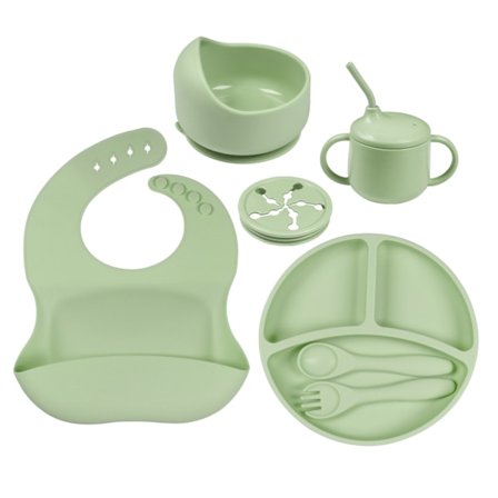 Barns BPA-fria tallrikar Set Baby silikon set