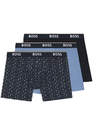 BOSS BoxerBr 3P Power Des Kalsonger Herr Blå XL