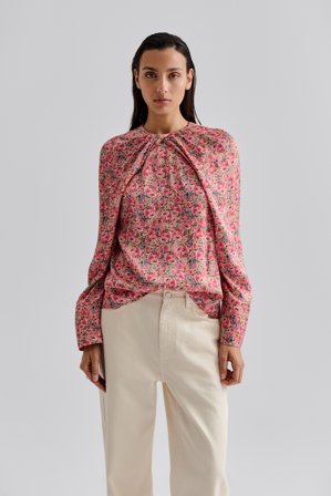 Malina - Evie blus - XL - Pink Ditsy