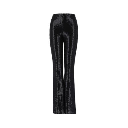 Msgm, Straight Trousers Zwart, Dames, Maat:S