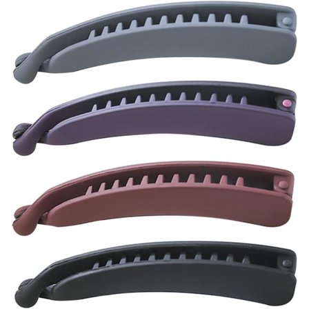 4 stk. Bananhårklemmer Bananhårklemmer Hårnåle til Kvinder Akryl Hestehaleholder Store Hårspænder til Kvinder og Piger