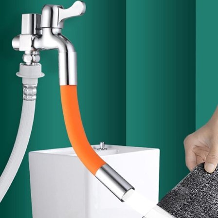 Flexibel Köksblandare Rör Köksblandare Förlängning Sprayslang Anti-Stänk Blandare Förlängare Roterbar 360 Graders Blandare Förlängare (20cm)