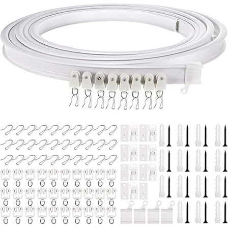 1-5 Meter Bøybar Takskinne for Gardiner, Fleksibel Takskinne for Gardiner - FF- 5M