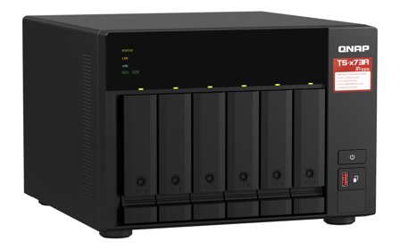 QNAP TS-673A - 2x 2.5GbE NAS-server 6x 2.5"/3.5", 2x M.2 2280, 10GbE-støtte