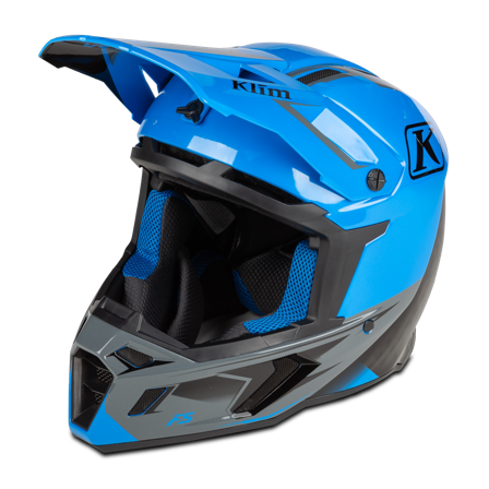 Klim F5 Legion Snöskoterhjälm Elektrisk Blå Lemonad XXL