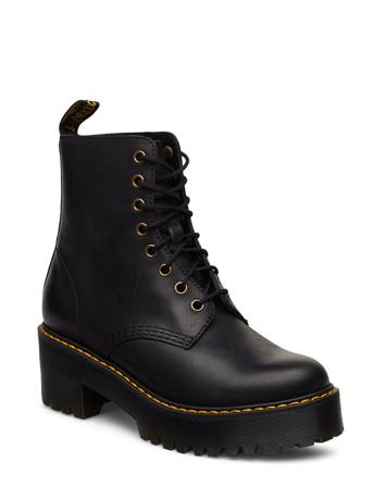 Shriver Hi Black Burnished Wyoming Shoes Boots Ankle Boots Ankle Boot - Heel Musta Dr. Martens