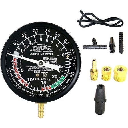 Karburatorventil Autool Auto Pumpe Tryk Vakuum Tester Måler Diagnostisk Testværktøjssæt
