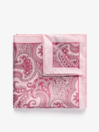 John Henric Men's Roze Paisley Pochet Size Onesize