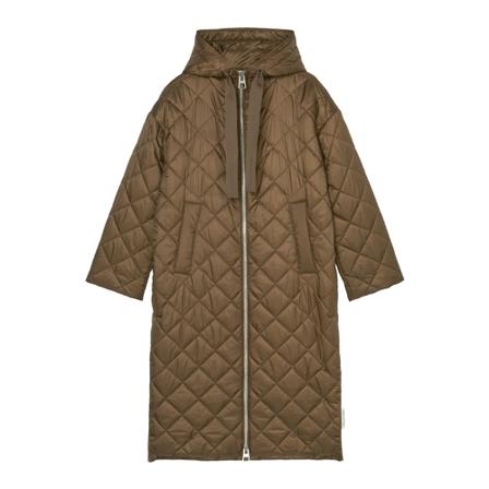 Marc O'Polo, Loose hooded quilted coat Bruin, Dames, Maat:XS