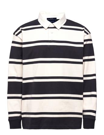 D.1 Barstripe Heavy Rugger Polos Long-sleeved Multi/mönstrad GANT