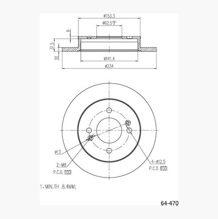 Bromsskiva - Biltema