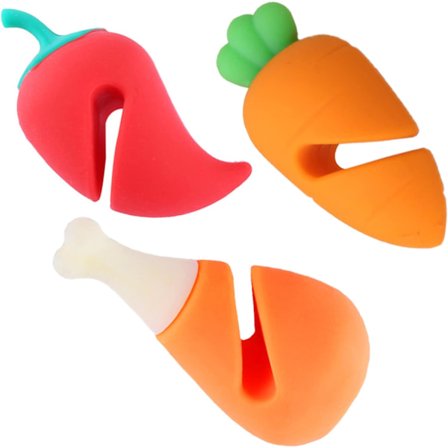 3-pack grytlocklyft i silikon, spillskyddande, Splash-Pro