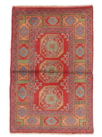 Afghan Fine Rug 99X146 Dark Red/Brown Wool, Afghanistan