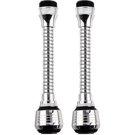 2 stk kranforlenger, svingbart forlengelsesfilter, dusjkranforlenger, 360° justerbart tutdiffuserfilter, to justerbare moduser, for kjøkken