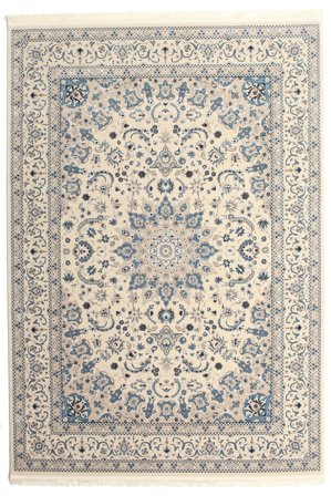 Medaille Groot Nain Emilia Vloerkleed - Crème Wit/Lichtblauw 250X350