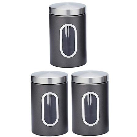 Oppbevaringsbeholdere Rustfritt Stål Te Kaffe Sukker Krukker Matlagring Kjøkkenbeholdere