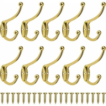 10 kpl Retro Koukkuja Seinään Asennettava Vintage Metallinen Ovenkoukku Kylpyhuoneeseen Keittiöön Makuuhuoneeseen Eteiseen Kulta - Kultainen[co]