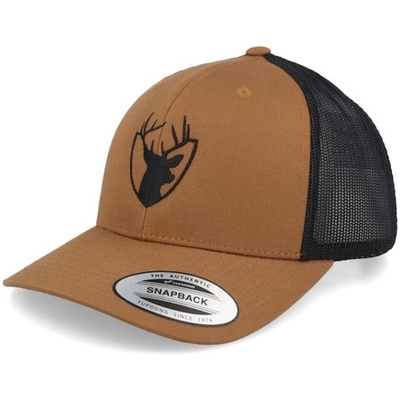 Hunter - Marrón trucker Gorra - Deer Silhouette Crest Caramel/Black Trucker @ Hatstore