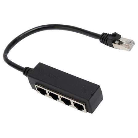 Ethernet-splitterkabel - Høy kvalitet RJ45 splitteradapter for bærbar PC