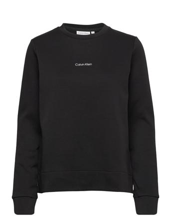 Micro Logo Ess Sweatshirt Sweat-shirt Genser Svart Calvin Klein