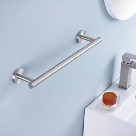 Håndklædeholder 40CM Badeværelse Håndklædeholder Køkken Viskestykke Hænger SUS304 Rustfrit Stål Rustfri Vægmonteret Børstet Stål