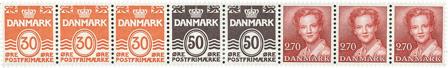 Danmark 1984 - Hæftesammentryk AFA HS 7 - Enkeltstribe - Postfrisk