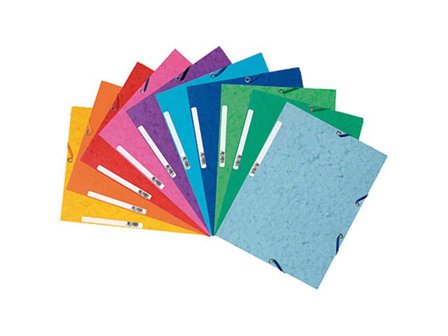 EXACOMPTA Gummibandsmapp Nature Future kartong 3-klaff A4 sorterade färger - Lyreco - Kontorsmaterial - Mappar och plastfickor - Gummibandsmappar 3-