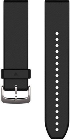 Garmin QuickFit 22 mm Armband Black/Silver Silikon