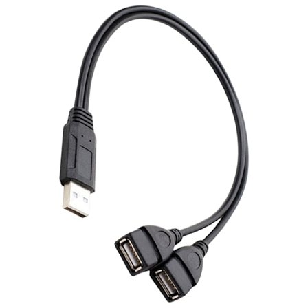 USB Y-splitterkabel USB2.0 Hane till 2 Port USB2.0 Hona Kabel USB-kabel Stödjer Laddning Dataöverföring Splitter