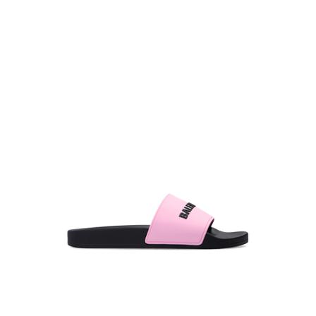 Balenciaga, Pool slides with logo Różowy, Kobieta, Rozmiar: 37 EU
