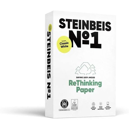 Reprografiskt papper - STEINBEIS - N°1 CLASSICWHITE - 100% återvunnet - A4 - 80g naturlig nyans{wh}