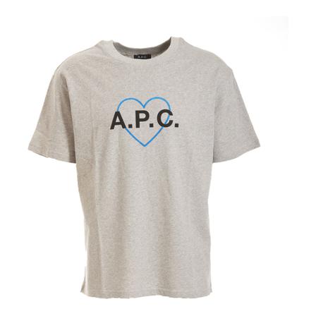 A.p.c. T-shirts and Polos Grey , Grijs , Heren , Maat: M