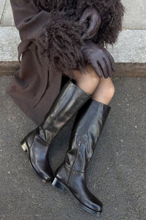 Premium Selection - Boots i skinn med firkantet tå - Boots - Brun - EU 39