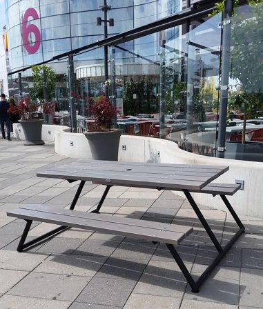 Eden Wood Stockholm EW 0973-7B Picknickbord Grå, Utemöbler