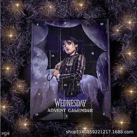 Wednesday Överraskningsleksaker i Blind Box för Barn Adventskalender Samlarobjekt Plastfigurer med Slumpmässiga Stilar, Mysterium Unboxing Kul