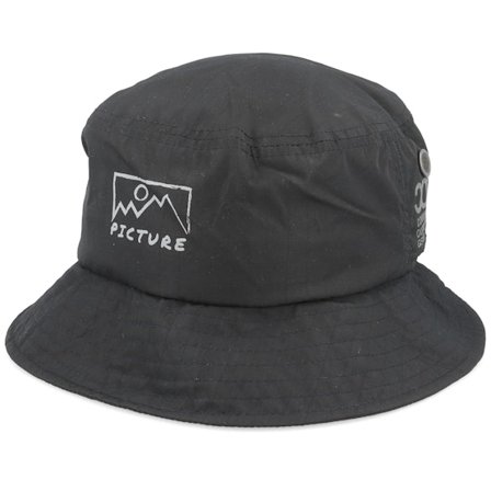 Picture - Schwarz Bucket Hut - Recycled Lisbonne Hat Black Bucket @ Hatstore