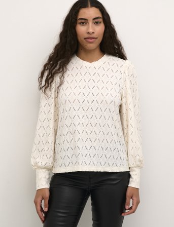 Kaffe Katine Lace Blouse - White - XS